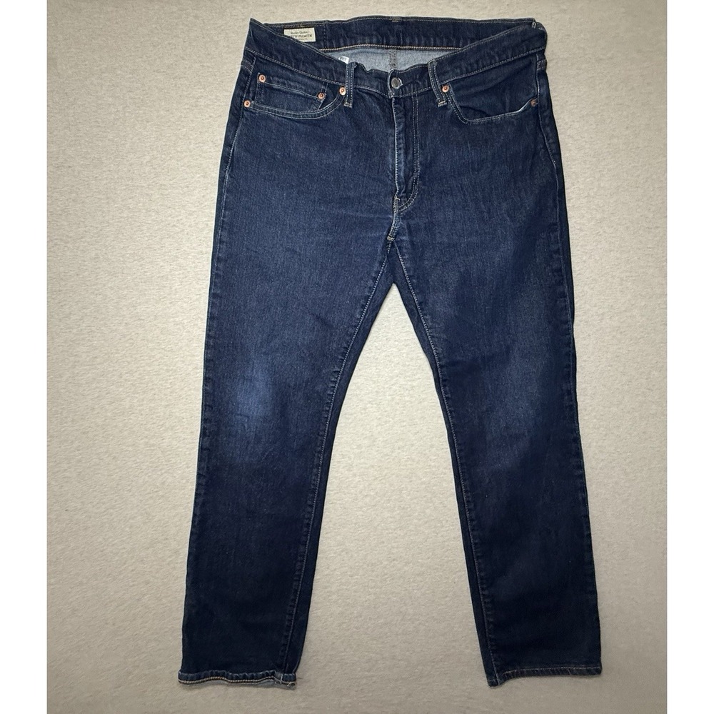 Levi's Men's 514 Premium Big E Dark Wash Straight Leg Jeans Zipper Fly 34x32